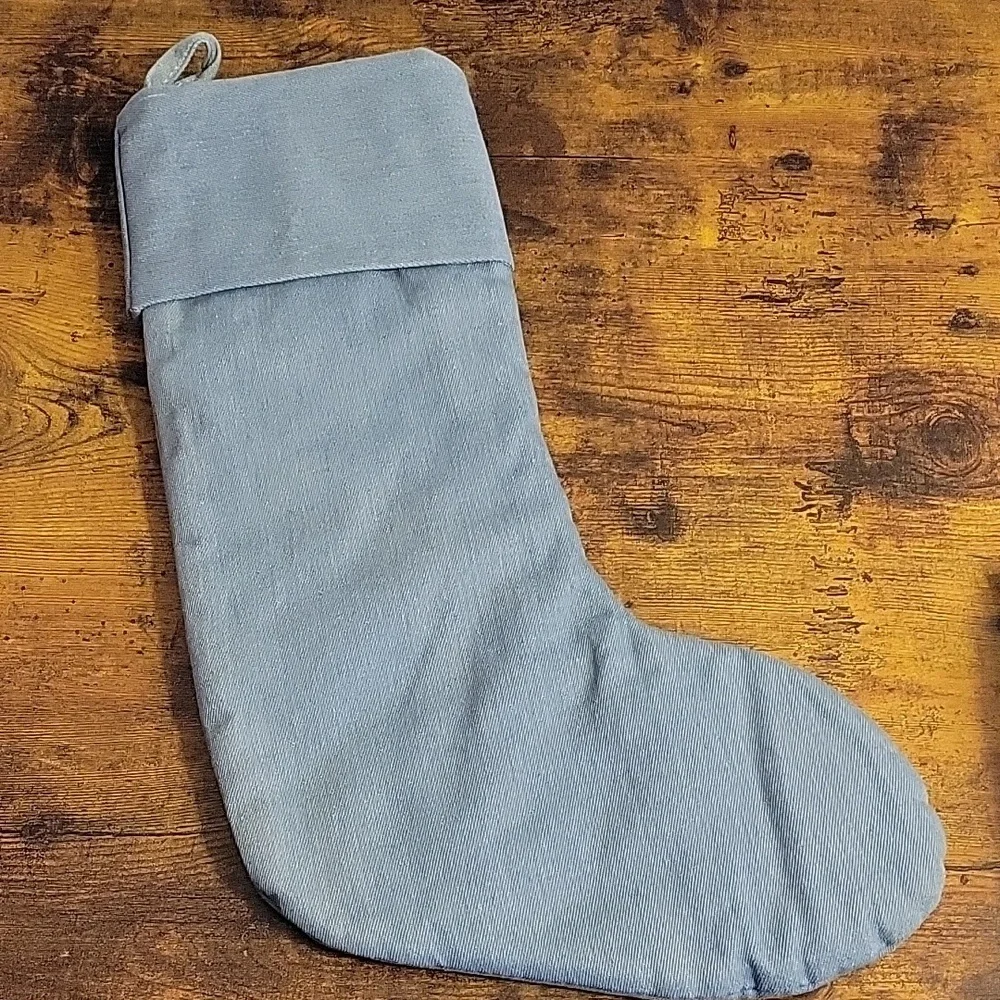 Martha Stewart Denim Blue Christmas Stocking 22